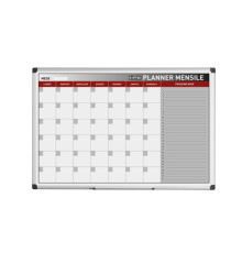 Planner magnetico mensile - 90 x 60 cm - silver - Bi-Office