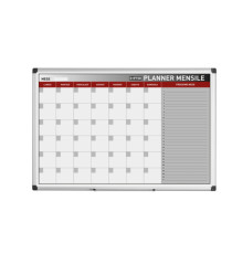 Planner magnetico mensile - 90 x 60 cm - silver - Bi-Office