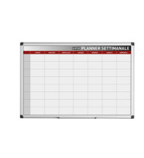 Planner magnetico settimanale - 90 x 60 cm - silver - Bi-Office