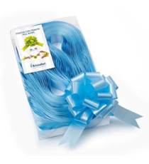 Nastri strip 6800 - in polipropilene - azzurro 06 - per fiocco autocomponibile - 31 mm - diametro 13 cm - Brizzolari - c