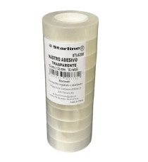Nastro adesivo - 15 mm x 33 m - PP - trasparente - Starline - torre 10 rotoli
