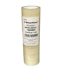 Nastro adesivo - 19 mm x 10 m - PP - trasparente - Starline - torre 8 rotoli