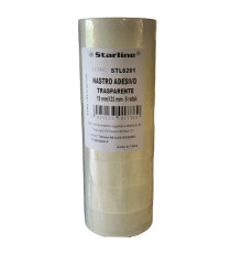 Nastro adesivo - 19 mm x 33 m - PP - trasparente - Starline - torre 8 rotoli