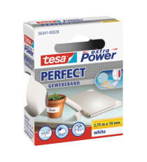 Nastro adesivo telato XP Perfect - 19 mm x 2,7 m - tela plastificata - bianco - Tesa