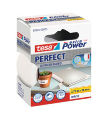 Nastro adesivo telato XP Perfect - 38 mm x 2,7 m - tela plastificata - bianco - Tesa