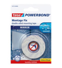 Nastro biadesivo per specchi Tesa Powerbond - 19 mm x 1,5 m - bianco - PE - Tesa