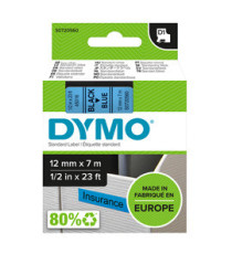 Nastro D1 standard 450160 - 12 mm x 7 mt - PL - nero/blu - Dymo