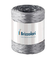 Nastro Rafia sintetica - argento 44 - 5mmx200mt - Brizzolari