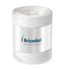 Nastro Rafia sintetica - bianco 01 - 5mmx200mt - Brizzolari