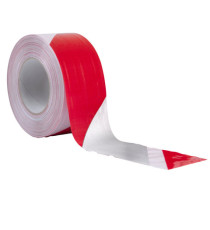 Nastro segnaletico SIGNAL - 70 mm x 100 m - bianco/rosso riflettente - Geko