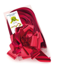 Nastro strip metal 6870 - rosso 07 - per fiocco autocomponibile - 50mm - diametro 20cm - Brizzolari