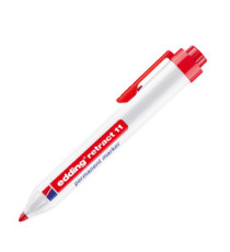 Marcatore permanente a scatto 11 - punta tonda - da 1,5 a 3 mm - rosso - Edding