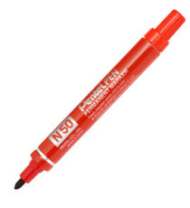 Marcatore permanente N50 - punta tonda - rosso - Pentel