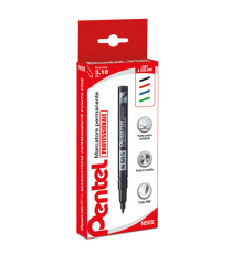 Marcatore permanente N50S - punta tonda - astuccio 4 colori assortiti - Pentel