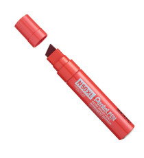 Marcatore permanente N50XL - punta scalpello - rosso - Pentel