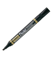 Marcatore permanente N860 - punta scalpello - nero - linea Amiko - Pentel