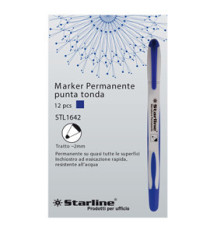 Marcatore permanente Starline  - punta tonda 2,0mm - blu - Starline