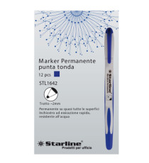 Marcatore permanente Starline  - punta tonda 2,0mm - blu - Starline