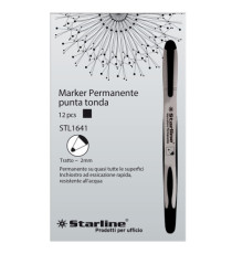 Marcatore permanente Starline  - punta tonda 2,0mm - nero - Starline