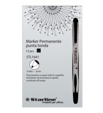 Marcatore permanente Starline  - punta tonda 2,0mm - nero - Starline