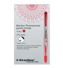 Marcatore permanente Starline  - punta tonda 2,0mm - rosso - Starline