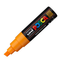 Marcatore Uni Posca PC8K  - punta a scalpello 8mm - arancio - Uni Mitsubishi