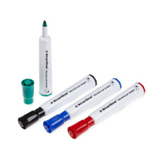 Marcatori per lavagne cancellabili Starline - punta tonda 2,0mm - colori assortiti - Starline - busta 4 pezzi