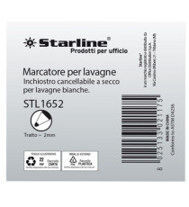 Marcatori per lavagne cancellabili Starline - punta tonda 2,0mm - colori assortiti - Starline - busta 4 pezzi