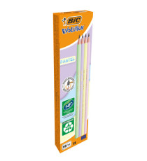 Matita Evolution Pastel - gradazione HB - colori assortiti - Bic - conf. 12 pezzi