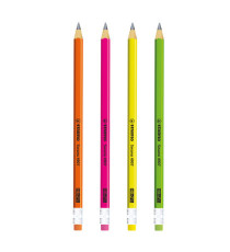 Matita Swano Fluo - grafite - HB - colori assortiti - Stabilo - barattolo 96 pezzi