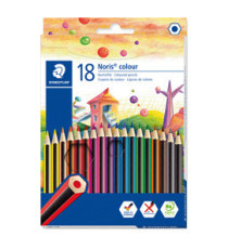 Matite colorateNoris Colour - in wopex - colori assortiti - Staedtler - astuccio 18 pezzi