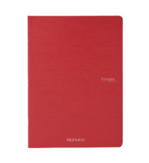 Maxiquaderno Ecoqua original PM - A4  - 1 rigo - 40 fogli - rosso scuro - 90gr - Fabriano