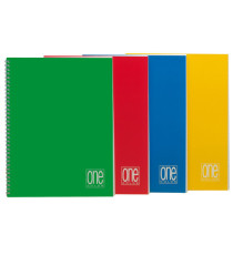 Maxiquaderno One Color - A4 - 1 rigo - 60 fogli - 80 gr - s/fori - spiralato - Blasetti