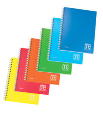 Maxiquaderno One Color PP - A4 - 1 rigo - 80+1 fogli - 80 gr - s/fori - spiralato - Blasetti