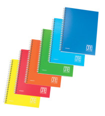 Maxiquaderno One Color PP - A4 - 1 rigo - 80+1 fogli - 80 gr - s/fori - spiralato - Blasetti