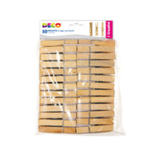 Molletta in legno - 72 x 10 mm - DECO - busta 50 pezzi