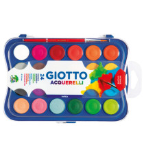 Pastiglie Acquerelli - ø 30mm  - colori assortiti - Giotto - astuccio 24 pastiglie