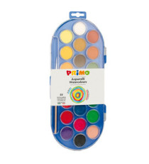 Pastiglie Acquerelli - ø 30mm - colori assortiti - Primo - astuccio da 22 pastiglie