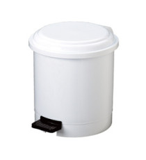 Pattumiera a pedale Ruf - PP - 3 L - diametro 17,5 cm - altezza 21 cm - bianco - Medial