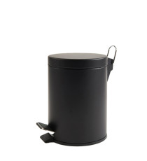 Pattumiera Premium - con pedale e vaschetta - 3 L - nero satinato - Perfetto
