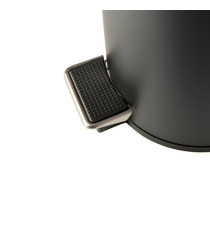 Pattumiera Premium - con pedale e vaschetta - 5 L - nero satinato - Perfetto