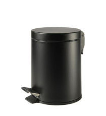 Pattumiera Premium - con pedale e vaschetta - 5 L - nero satinato - Perfetto