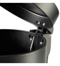 Pattumiera Premium - con pedale e vaschetta - 5 L - nero satinato - Perfetto