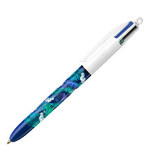 Penna a sfera 4 Colors Decor - fantasie assortite - Bic - expo 30 pezzi