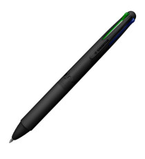 Penna a sfera 4 Multi All Black - con astuccio - punta 1,00 mm - 4 colori  - Osama - conf. 6 pezzi