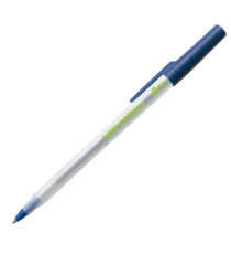Penna a sfera a scatto con cappuccio ECOlutions - punta 1,0mm - blu  - Bic - conf. 60 pezzi