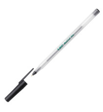 Penna a sfera a scatto con cappuccio ECOlutions - punta 1,0mm - nero  - Bic  - conf. 60 pezzi