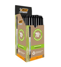 Penna a sfera a scatto ECOlutions - punta 1,0mm  - nero - punta 1,0mm - Bic - conf. 50 pezzi