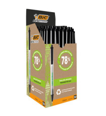 Penna a sfera a scatto ECOlutions - punta 1,0mm  - nero - punta 1,0mm - Bic - conf. 50 pezzi