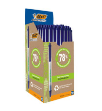 Penna a sfera a scatto ECOlutions - punta 1,0mm - blu - Bic - conf. 50 pezzi